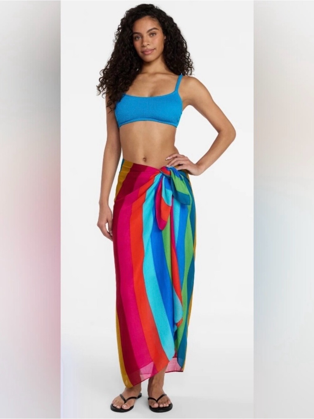 Time and Tru striped sarong swim cover up dress. NWT and sold out online.